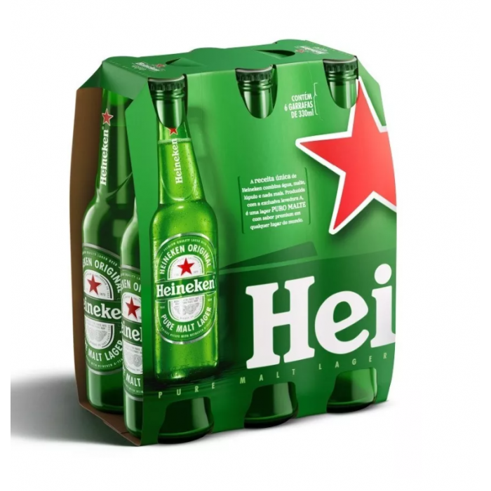 Cerveja Heineken Premium Garrafa 6 Long Neck 330ml