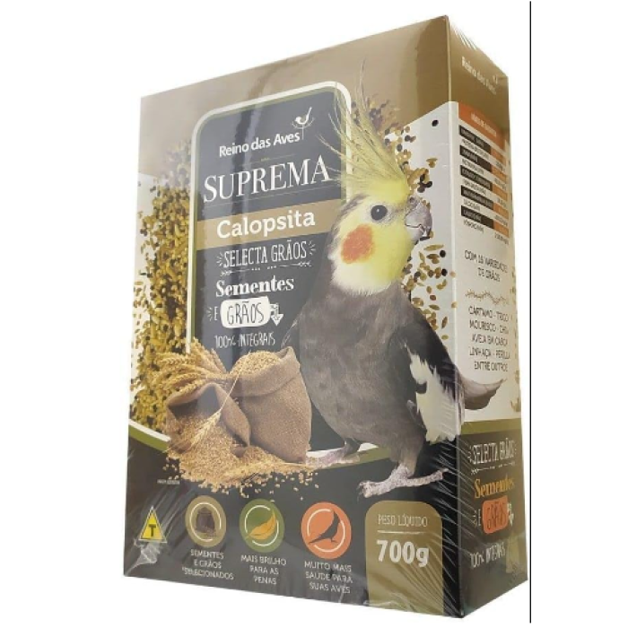Ração Suprema Calopsita Sementes E Grãos 700g